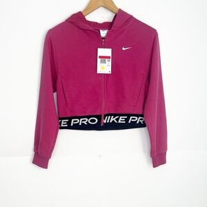 Nike Girls Nike Pro Zip Up Sweatshirt Size Large